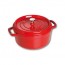 Cocotte en fonte ronde 20 cm rouge cerise - Vitamines - Staub