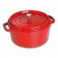 Cocotte en fonte ronde 30 cm rouge cerise - Vitamines - Staub
