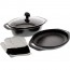 Cocotte ovale 3,8 L façon pierre fonte d'aluminium - Set 3 pièces  - Premium - Pradel Excellence