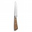 Couteau à steak manche bois en inox finition miroir 23cm - Lot de 6 - Montblanc - Comas