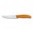 couteau a steak lame dentee 12cm manche synthetique orange - swissclassic - victorinox