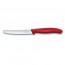 couteau a tomates et saucisses manche rouge - swissclassic - victorinox