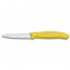 couteau d'office lame dentee 8cm manche synthetique jaune - swissclassic - victorinox