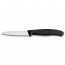 couteau d'office lame dentee 8cm manche synthetique noir - swissclassic - victorinox