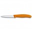 couteau d'office lame dentee 8cm manche synthetique orange - swissclassic - victorinox