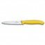 couteau d'office lame lisse 10cm manche synthetique jaune - swissclassic - victorinox