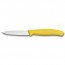 couteau d'office lame lisse 8cm manche synthetique jaune - swissclassic - victorinox