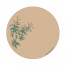 Dessous de verre Ø 9cm 210 g/m² marron motifs feuilles vertes - Lot de 6000 - Feel Green - AZ Boutique