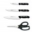 Ensemble de 3 couteaux et 1 paire de ciseaux de cuisine - coffret cadeau - Maître - Arcos