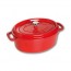 Cocotte en fonte ovale 29 cm rouge cerise - Vitamines - Staub
