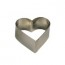 emporte piece inox coeur - 6.5 x 6 cm - forme inox et nonnette - gobel