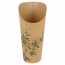 Gobelet à frites ouvert 660ml Ø8.5x18cm carton marron motifs feuilles vertes - Lot de 50 - Feel Green - AZ Boutique