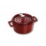 Cocotte en fonte ronde 10 cm rouge grenadine - Vitamines - Staub