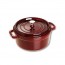 Cocotte en fonte ronde 24 cm rouge grenadine - Vitamines - Staub