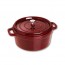 Cocotte en fonte ronde 28 cm rouge grenadine - Vitamines - Staub