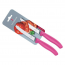 couteau a tomates et saucisses manche rose - lot de 2