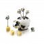 Lot de 5 piques motif vache avec conteneur forme vache - Dutch - Boska