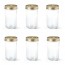 Lot de 6 terrines en verre 1000g avec couvercle à vis 110mm - Familia Wiss - Le Parfait
