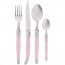 Ménagère 24 pièces rose en inox  avec range couverts en bois - Laguiole - Jean Dubost