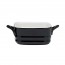 Mini plat à gratin grès noir blanc 2.5cm x 7 cm - Set de 4 - Black Apero - Cosy & Trendy