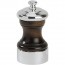 Moulin à poivre en métal argenté et bois patiné 10cm - Palace - Peugeot