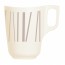 Mug 30cl beige en zenix avec motifs baguette taupe - Intensity - Arcoroc