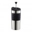 Mug à piston en inox double paroi 35cl noir - Travel Press - Bodum