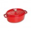 Cocotte en fonte ovale 27 cm rouge cerise - Vitamines - Staub