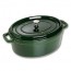Cocotte en fonte ovale émaillée 31 cm vert basilic - Vitamines - Staub