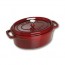 Cocotte en fonte ovale 29 cm rouge grenadine - Vitamines - Staub
