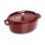 Cocotte en fonte ovale 31 cm rouge grenadine - Vitamines - Staub
