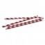 Pailles papier biodégradable jetables rouge blanc- Lot de 50 - Lacor