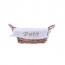 Panier ovale paille tissu 20 x 29 x 8.5cm - Cosy & Trendy