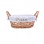 Panier rond paille marron clair tissu 25 x 8.5 cm - Cosy & Trendy