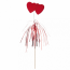 Piques décoration glaces et cocktails "coeurs rouges" 15 cm assorties bois - Lot de 100 - AZ Boutique
