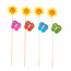 Piques décoratives cocktails glaces tournesols tongs 20 cm - AZ Boutique