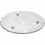 Plat à tarte rond 34cm en verre transparent motif coeur - Heart - Leonardo