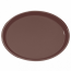Plateau de bar antidérapant ovale en fibre marron 67 x 55,5 cm - AZ Boutique