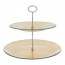 presentoir gateaux 2 niveaux gold 25X31cm hauteur 25cm buffet cosy trendy