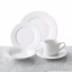 Pillivuyt Sancerre soucoupe à café 13,4cm en porcelaine blanche - Lot de 12