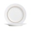 Sous-tasse plate ronde blanche 12.5cm en porcelaine avec motif gris - Ginseng Grey - Chef & Sommelier