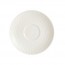 Sous tasse à déjeuner ronde 16,5cm en porcelaine blanche reliefs géométriques mini-carrés - Satinique - Chef & Sommelier