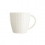 Tasse à café 10cl avec anse en porcelaine blanche reliefs géométriques mini-carrés - Satinique - Chef & Sommelier