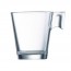 Tasse a cafe 22cl a anse en verre trempe transparent - Aroma - Arcoroc