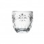 Tasse expresso en verre pressé transparent 10 cl motif fleurs - Lot de 6 - Troquet - La Rochère