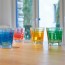 Verre à eau forme basse motifs rayures rouge 25cl - Lot de 6 - Vario Struttura 