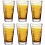 Verre à eau forme haute motifs rayures orange 28cl - Vario Struttura - Leonardo