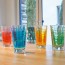 Verre à eau forme haute motifs rayures vert 28cl - Vario Struttura - Leonardo