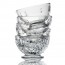 Bol en verre pressé transparent rond sur pied décor baroque 60 cl - Lot de 6